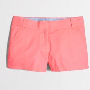 J. Crew Coral Chino Shorts